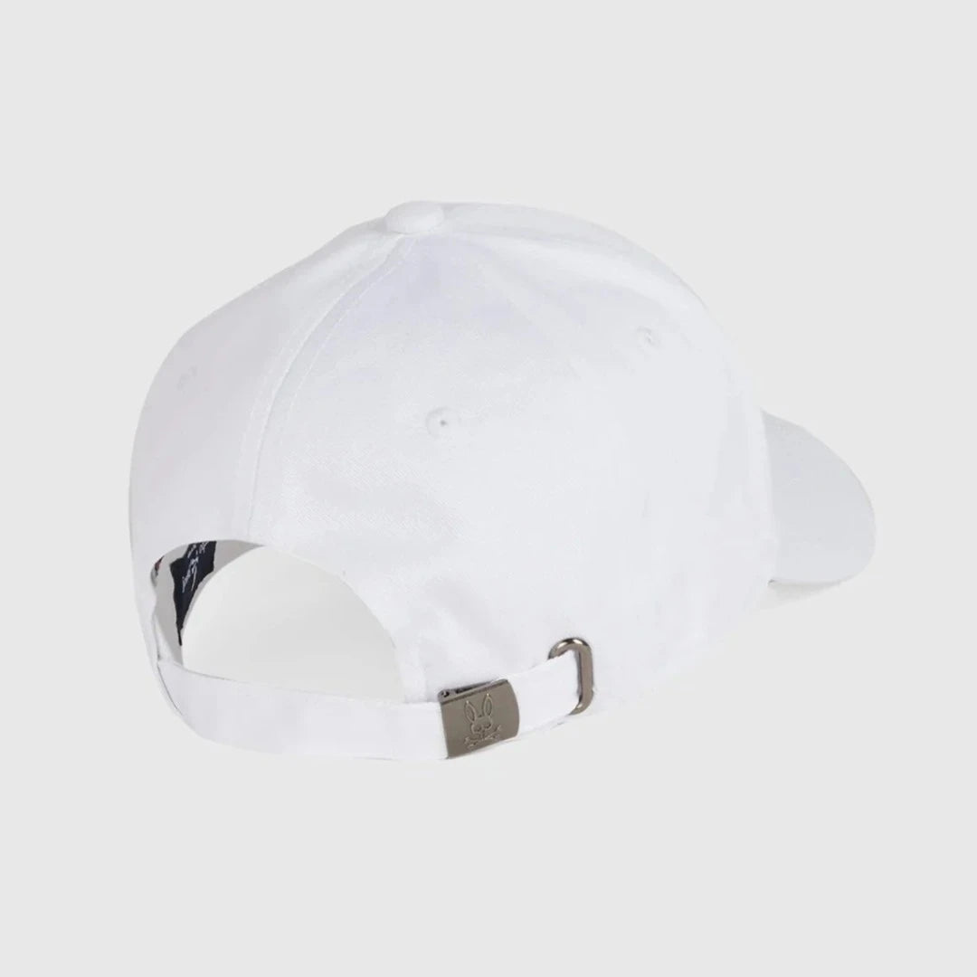 PSYCHO BUNNY Jordan Mesh Baseball Cap B6A351S1HT-WHITE Back View