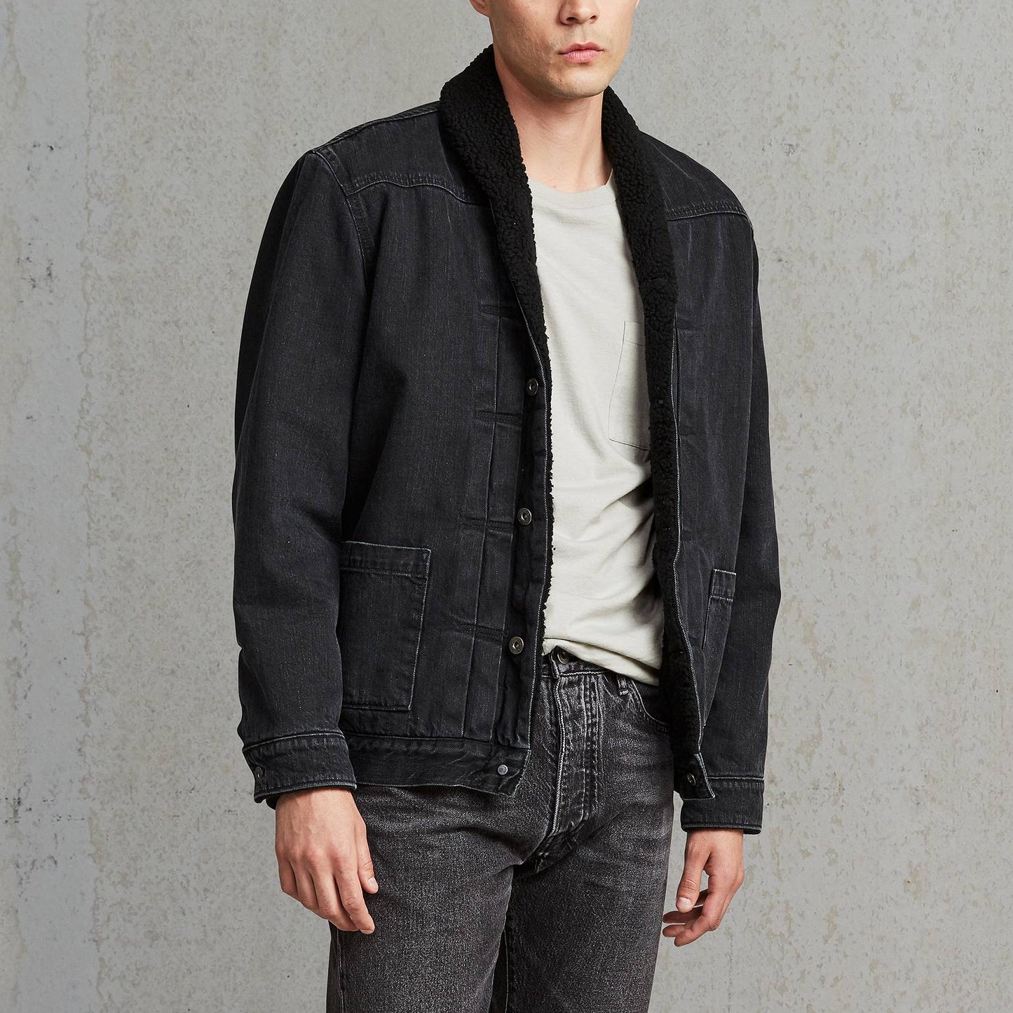 Levis® Made & Crafted™ Shawl Collar Trucker - Black 34463-0001