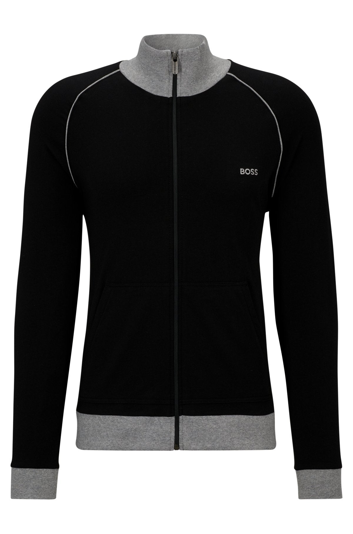 BOSS Men's Mix&Match Zip-Up Loungewear Jacket 50469548-001 - Black