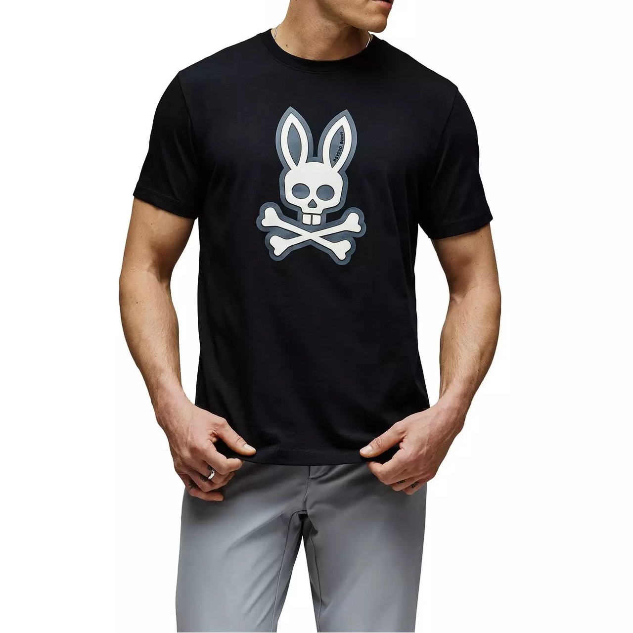 Psycho Bunny Men's Ryder Graphic Tee Black Bunny Skull Logo T-Shirt NWT XXL