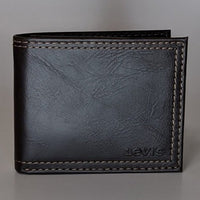Levi's Wallet RFID Identity Theft Protection Coated Leather Trifold 31LP220029 - Brown