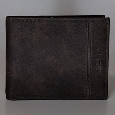 Levi's Wallet RFID Identity Theft Protection Coated Leather Trifold 31LP220032 - Brown