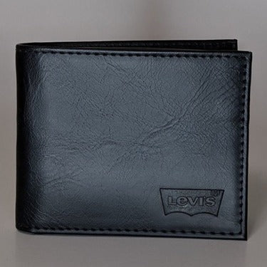 Levi's Wallet RFID Identity Theft Protection Coated Leather Trifold 31LP220027 - Black
