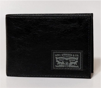 Levi's Wallet RFID Identity Theft Protection Coated Leather Trifold 31LP130013 - Black