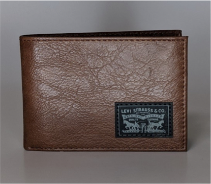 Levi's Wallet RFID Identity Theft Protection Coated Leather Trifold 31LP130013 - TAN