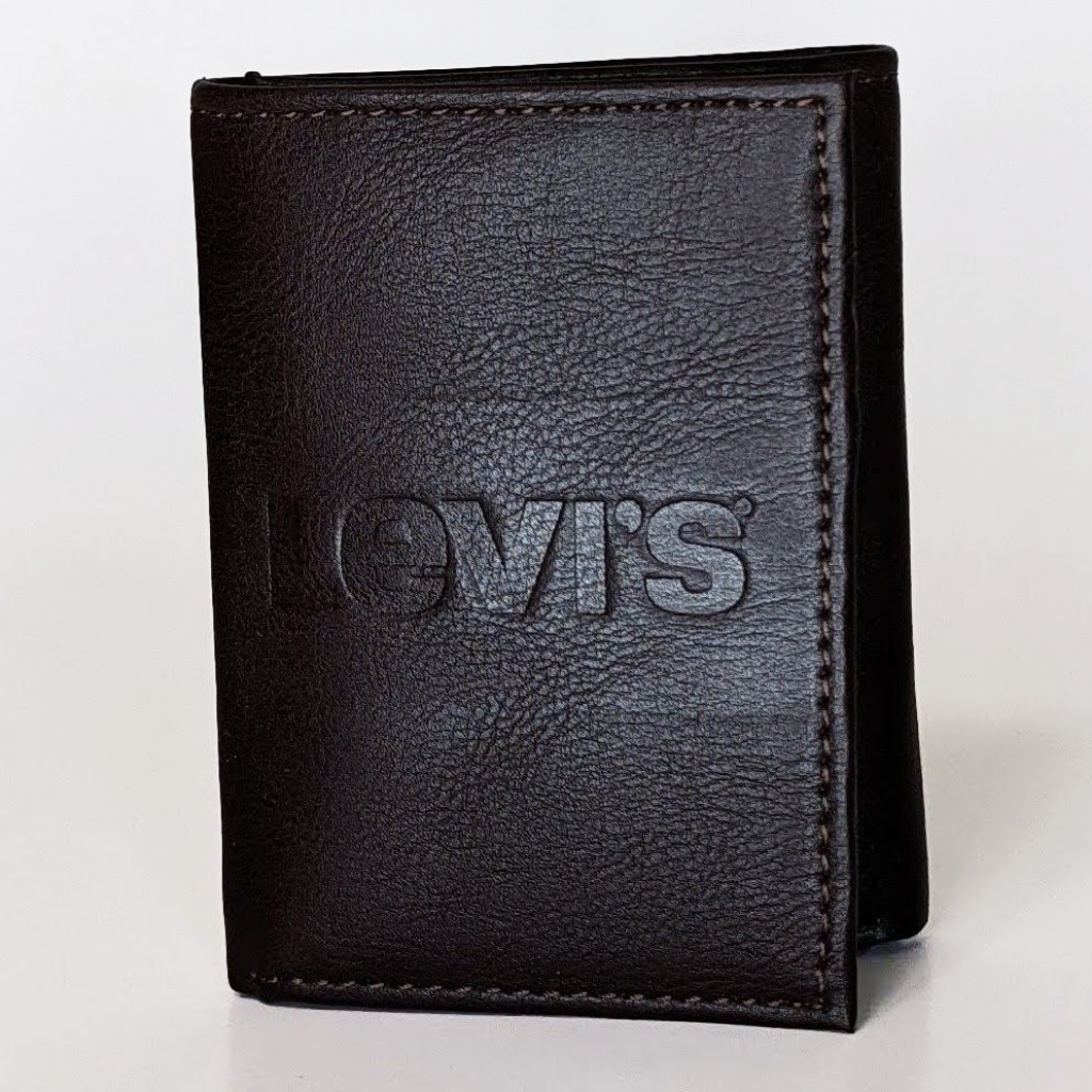 Levi's Wallet RFID Identity theft protection coated leather trifold 31LP110Z06 - Brown