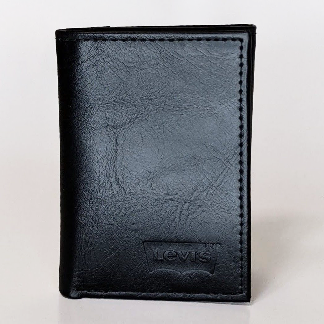 Levi's Wallet RFID Identity theft protection coated leather trifold 31LP110023 - Black