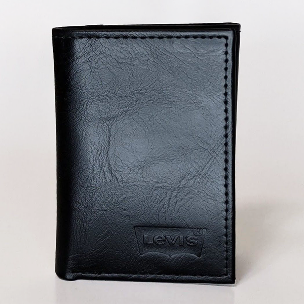 Levi's Wallet RFID Identity theft protection coated leather trifold 31LP110023 - Black