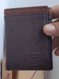 Levi's Wallet coated leather trifold brown tan 31LP110041 - Brown
